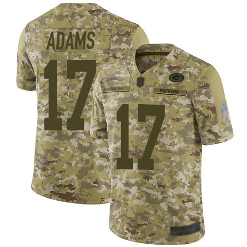 Green Bay Packers Limited Camo Men #17 Adams Davante Jersey Nike NFL 2018 Salute to Service->green bay packers->NFL Jersey